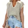 Suéter de Mujer 2026 con Acabado de Alta Gama, Nuevo Estilo de Verano, Camiseta de Punto Corta de Manga Corta con Cuello en V Más Vendida, Top Casual Versátil