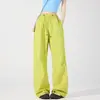 Pantalones de trabajo para exteriores, de secado rápido, ligeros, de verano, para mujer, adecuados para figuras petite, pantalones parachute, para senderismo y montañismo al aire libre, pantalones de trabajo de pierna ancha