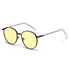Gafas Xunge metal redondas medievales de sol femeninas Y2K forma cóncava lentes de color gafas decorativas de sol para hombre