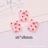 Resina de simulación accesorios lindo creativo oso fresa dona DIY funda para teléfono móvil hebilla de zapato accesorios para el cabello material de parche