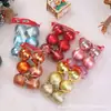 Decorações de Natal 6cm Bolas Plásticas Bolas de Natal Pingentes para Árvore de Natal Sacolas Pequenas de Presente de Natal Pó Brilhante Fosco 4/8cm