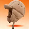 Gorro de Invierno para Mujer 2025 Nuevo Estilo Gorro de Algodón con Relleno de Plumas Otoño e Invierno para Ciclismo Protección para los Oídos a Prueba de Viento Engrosado Cálido Gorro Lei Feng