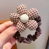 Goma para el pelo con lazo de tela para niñas, Banda elástica vintage de lunares y flores, Alta elasticidad, Suave con el cabello, Accesorio diario para el cabello de bebé