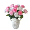 Flor de Rosa Hidratante, Flor Artificial Realista de Alta Gama, Flor Artificial Decoración del Hogar, Fabricante Mayorista de Ramo de Boda