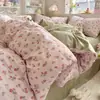 Conjunto de Quatro Peças de Cama de Gaze Dupla Ins Modelo 2026 Classe A Roupa de Cama Infantil Desenho Animado Lençol de Cama para Dormitório Capa de Edredom Conjunto de Três Peças