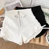 Design de verão feminino, assimétrico, shorts pretos estilo Hong Kong, plus size, hot pants justos, cintura alta, modelador, perna reta, casual