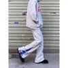 Novas Calças Casuais Patchwork Xadrez de Primavera e Outono para Homens e Mulheres, Caimento Solto, Levemente Flare, Perna Reta, Esportivas, Que Alonga a Silhueta, Calças de Moletom Slim-Fit, Tendência