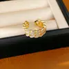 Anel aberto de corrente com zircônia banhado a ouro 18k real, toque de nicho de alta qualidade, joia personalizada requintada de luxo leve
