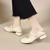 Zapatos Mary Jane de Punta Redonda para Mujer, Nuevo Estilo Primavera 2026, Planos de Boca Baja con Correa Única, Mocasines de Tacón Medio Grueso, Zapatos de Hada