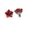 1 acessório de unha com lábio rosqueado de aço inoxidável com cabeça de zircão em forma de estrela 3-5 mm 0,9-1,0 mm dente interno