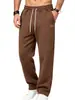 Comércio exterior, estilos europeu e americano, em estoque, calças casuais masculinas de outono/inverno com textura em relevo, perna reta, corte solto, com padrões de letras discretos