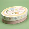 Caja de Regalo de Papel Ovalada Día del Niño Cabello Lacio de Fábrica Caja de Regalo para Hornear Caja de Regalo para Manualidades Caja de Empaque para Galletas y Dulces