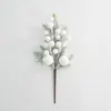 Decoraciones Navideñas Transfronterizas, Copos de Nieve, Hojas de Pino, Piñas, Artículos Decorativos, Venta al por Mayor de Fabricantes, Bayas Rojas Artificiales con Escarcha, Ramas con Bayas Blancas