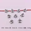 Accesorios de joyería DIY de aleación Plata de Xizang flor retro con forma de cuentas pulsera con cuentas accesorios para collar 100 por paquete