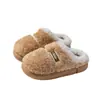 Pantuflas de Algodón Casuales para el Hogar Mujer 2026 Otoño/Invierno Nuevo Estilo Interior Más Terciopelo Cálido Ponerse y Quitarse Fácilmente Pantuflas de Algodón Suave para Hombre