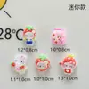 Mini Gatinho Desenho Animado Resina Acessórios para Nail Art DIY Gelo Transparente Morango Gatinho Acessórios de Unha Usáveis