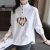 Camiseta de Manga Larga con Cuello Alto y Solapa para Mujer Otoño e Invierno Talla Grande Holgada Terciopelo Alemán Nueva Camiseta Básica Look Rejuvenecedor Adelgazante Top