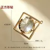Accesorios de Joyería de Estrella de Cinco Puntas de Metal Colgantes DIY Estrella con Borde Dorado Estrella de Vidrio con Pedrería Piezas Pequeñas Decorativas de Metal Estrella de Cinco Puntas