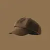 Boina de otoño e invierno para mujer, estilo coreano, versátil, estiliza el rostro, sombrero octagonal, gorra de vendedor de periódicos artística y retro, sombrero de pintor japonés