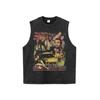 Camiseta de marca de moda hip-hop europea y americana para hombre, camiseta de manga corta holgada informal con estampado vintage de hip-hop para pareja, camiseta transfronteriza para mujer