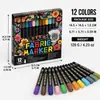 Marcadores para tela de 48 colores, bolígrafos de pintura para tela a base de agua, bolígrafos de graffiti pintados a mano resistentes al agua, bolígrafos DIY para ropa y mantas