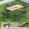 Silla de ratán nórdica para exteriores Hotel B & B ocio patio balcón juego de mesa y sillas de ratán villa jardín muebles de exterior