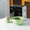 Tazón de Matcha con Forma de Corazón Estilo Japonés con Pico, Tazón con Lazo, Soporte para Batidor de Té, Más Vendido en Amazon, Venta Directa desde Changji