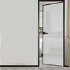 Venta al por mayor del fabricante Puerta Plana Extremadamente Estrecha Vidrio de Hilo de Aceite Retro Aleación de Titanio y Magnesio Puerta Gris Puerta Corredera para Baño Cocina