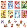 8 Muñecos de Nieve Navideños de Dibujos Animados Collage Manualidades DIY Cuenta Manual Funda de Teléfono Decoración de Cuaderno Pegatinas Impermeables al por Mayor