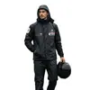 Conjunto de Impermeable y Pantalón de Lluvia Tipo Separado, Traje de Lluvia Pesada para Motocicleta para Hombres, Equipo de Lluvia para Montar para Adultos para Repartidores