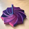 Estrela Descompressora Impressa em 3D Ilusão Ótica Dobrável Brinquedo Educativo Infantil Torre de Cenoura Poligonal Espiral Tridimensional Mesa