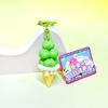 Helado de Durazno Mangtao Verde Apilado Hebilla Le Bell Nicho Joyería Original Lindo Colgante de Bolso Llavero Generación de una pieza