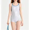 Maiô de peça única para mulheres, para piscinas, esportes, natação competitiva, ligeiramente acima do peso, que disfarça o corpo, estudantes, treinamento, decote baixo, cobertura total, roupa de banho