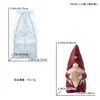 Molde de resina para arranjo de flores de gnomo de desenho animado de Natal, molde de silicone para vela de gesso perfumada de elfo sem rosto usando chapéu DIY