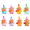 Fofo Artesanato de Resina de Caixa Surpresa Carro de Brinquedo da Moda Decoração de Escritório Pingente de Chaveiro Estrela de Pelúcia Segurando Flor
