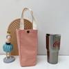 Funda protectora para termo de lona con diseño de lunares, universal, para tetera, taza de té con leche, bolsa portátil