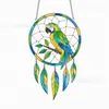 Apanhador de Sonhos DIY Transfronteiriço Pintado à Mão em Acrílico Ornamento Pendurado Educacional Infantil para Colorir Janela Pegador de Sol Pingente Decorativo