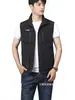Chaleco de trabajo multibolsillos para hombre, chaleco casual para exteriores para pesca y fotografía, secado rápido, cuello alto, chaleco 2206