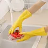 Guantes para el hogar Oxford amarillo lavandería impermeables de goma PVC limpieza antideslizantes gruesos duraderos cocina lavaplatos guantes protectores