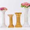 Adereços de palco de hotel para casamento ornamentos colocados coluna romana de plástico dourado decoração de guia de estrada 32,5*32,5*91cm