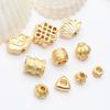 Cuentas espaciadoras de oro antiguo para hacer uno mismo, accesorios de oro arena, collar, colgante, pulsera, cuentas sueltas, material de joyería
