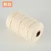 Cuerda de Algodón de Color de 3 mm para Manualidades Trenzado Hecho a Mano Hilo de Algodón Grueso Fino Suave Cuerda para Tapicería 10m/50m/100m No