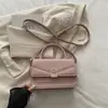 Moda Casual Alta Qualidade Liso Simples Bolsa Feminina 2026 Outono Novo Pequena Quadrada Bolsa Transversal Ombro Único