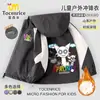 Modelo Nuevo 2025 Sprunki Caja de Ritmo Musical Chaqueta Cortavientos Infantil para Niños y Niñas Abrigo Cortavientos de Otoño e Invierno
