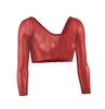 Comércio exterior top interno de malha de manga 3/4 feminino cardigã curto XX0325