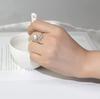 2023 doble amor circonita boca abierta anillo de perlas dama elegante estilo coreano joyería de moda simple al por mayor