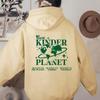 Outono e inverno transfronteiriço Europa e Estados Unidos novo KINDER amor estampa bolsa de costas gola suéter com capuz forrado de fleece vestuário feminino de comércio exterior