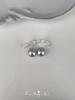 Pendientes/Clip de oreja "Clásico" Swarovan color lino simple francés de alta gama nicho gris frío perla