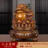 Enfeites de Sapo Dourado Chinês Decorações para Móveis de Escritório e Sala de Estar Artesanato em Resina Presente de Inauguração Loja Atacado