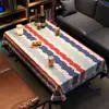 Mantel de Mesa para Restaurante Estilo Étnico, Impermeable, Resistente al Aceite, No Lavable, Lujo Ligero, Ambiente de Alta Gama, Rectangular, Barra, Hotel, Mantel para Mesa de Té